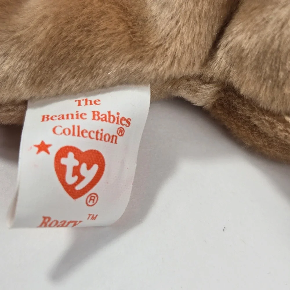 Ty Beanie Babies Lot of 7 Lion Deer Snake Cats Gorilla Mandrill Plush Toys
